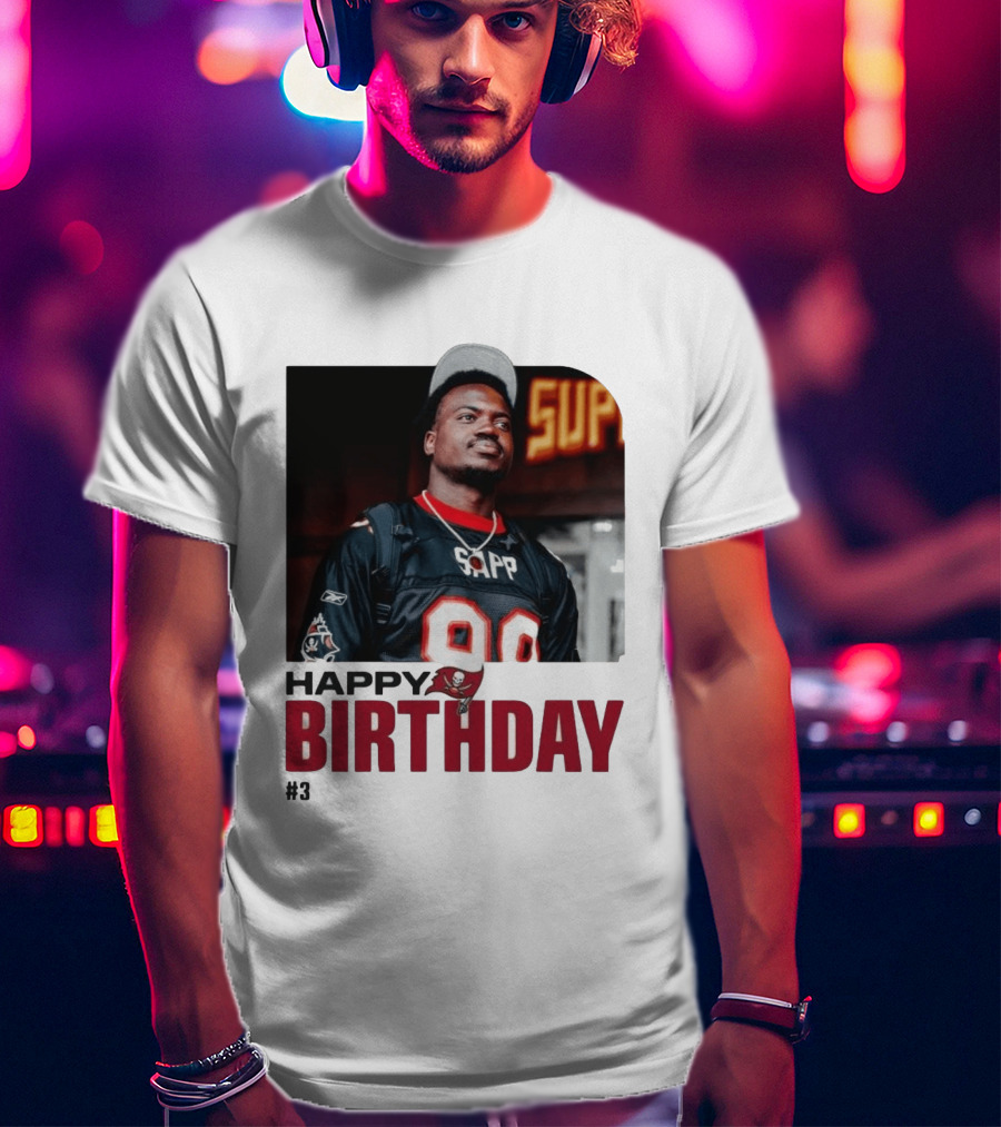 Happy Birthday Rueben Jr. Sapp Jersey #3 Football T-Shirt