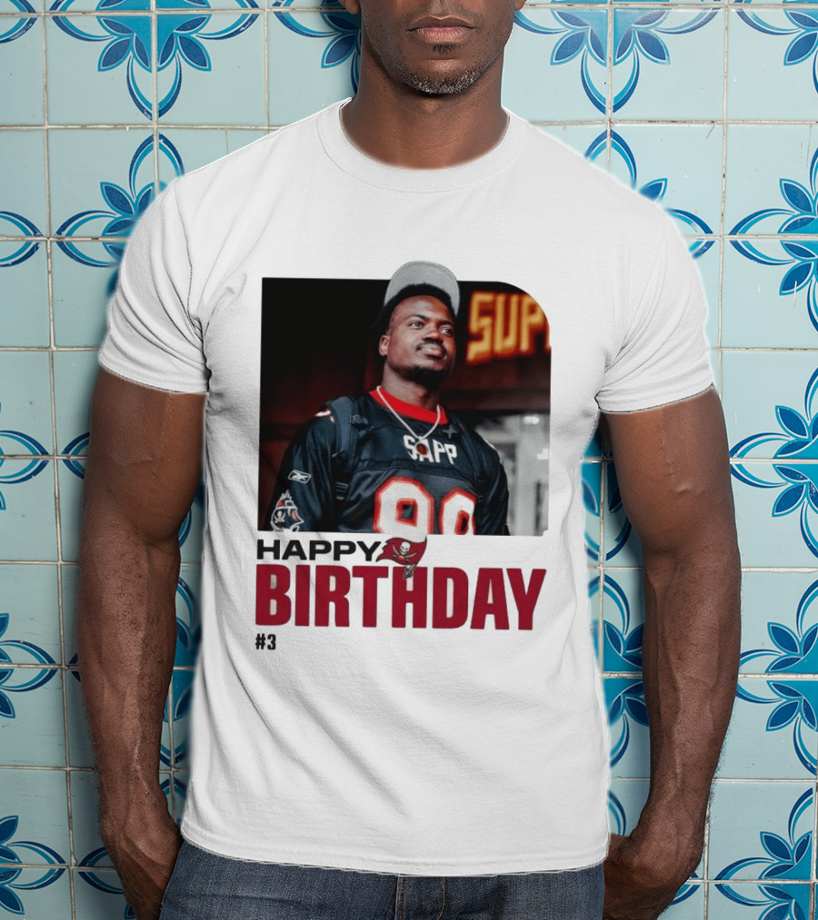 Happy Birthday Rueben Jr. Sapp Jersey #3 Football T-Shirt