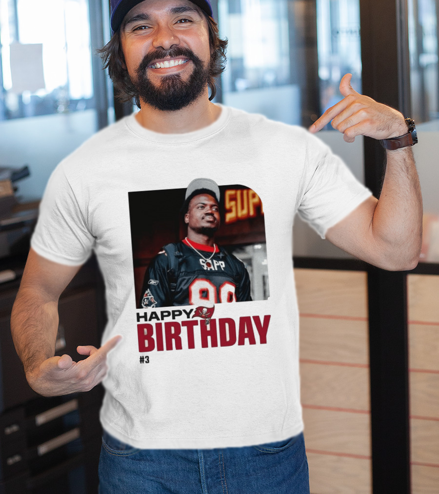 Happy Birthday Rueben Jr. Sapp Jersey #3 Football T-Shirt