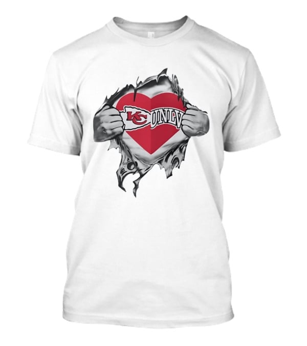 Kansas City Chiefs UNLV Rebels Heart T-Shirt