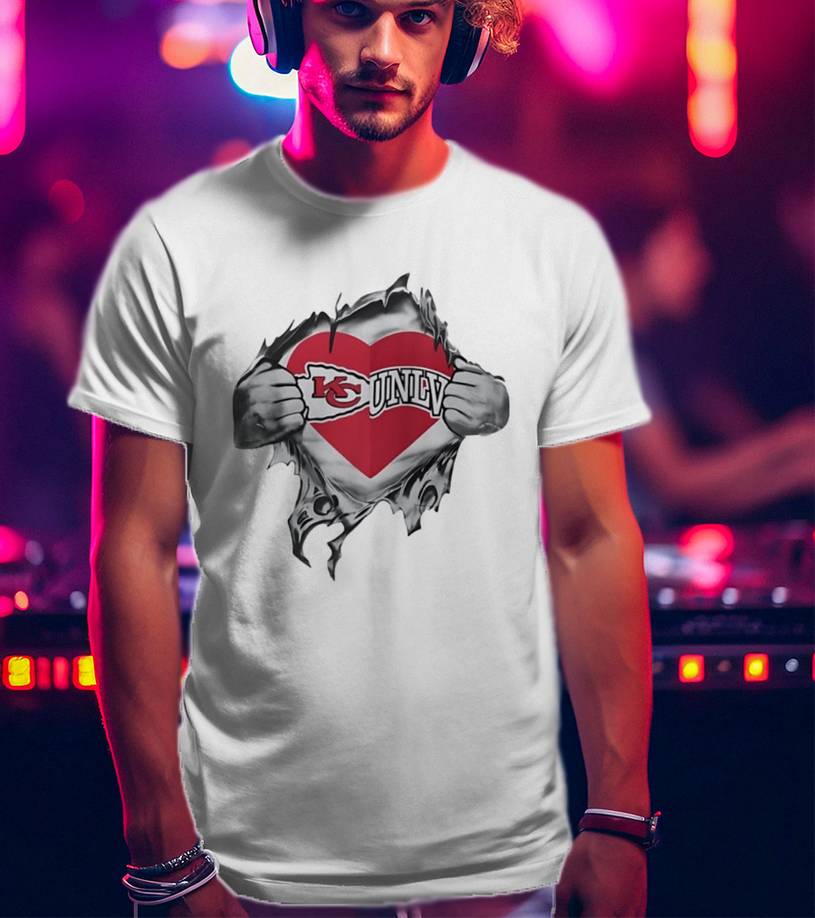 Kansas City Chiefs UNLV Rebels Heart T-Shirt
