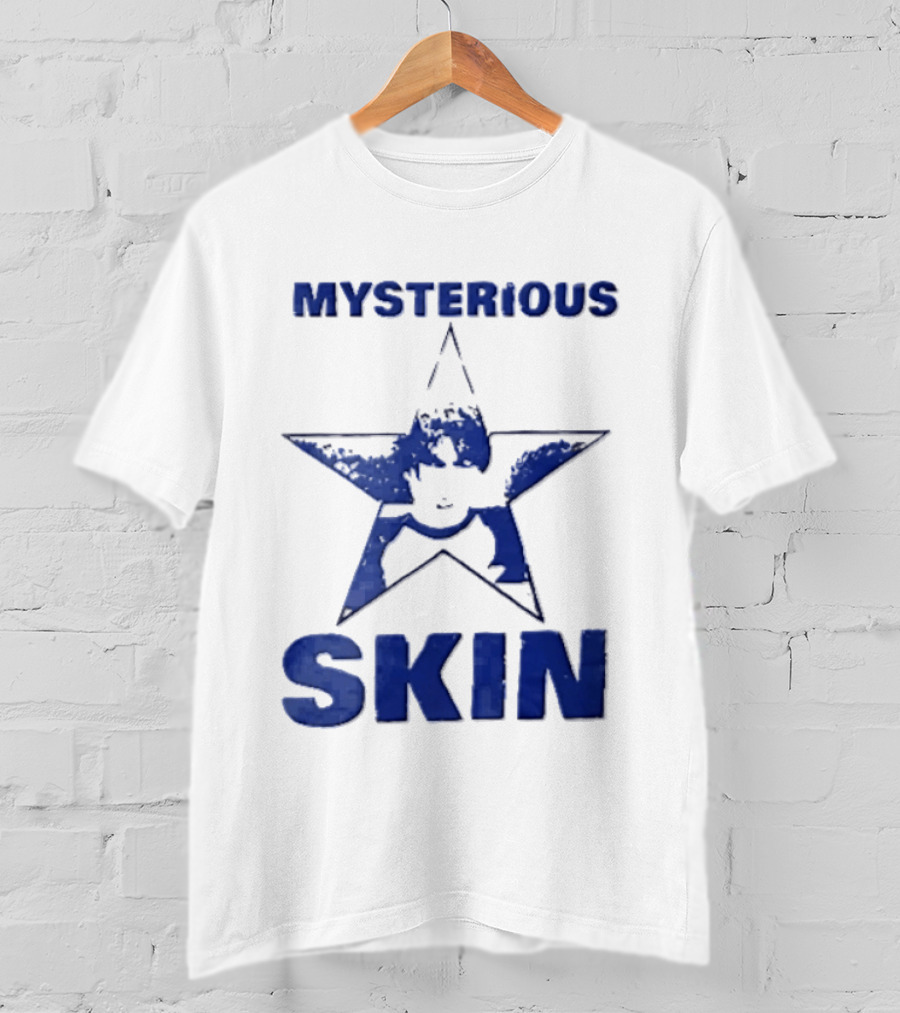 Mysterious Skin Distressed Blue Star Male Bootleg T-Shirt