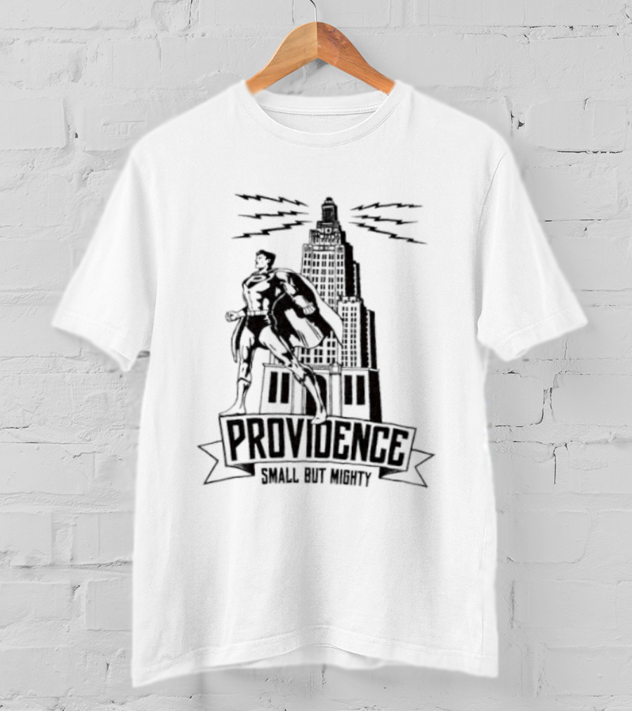 Providence Small But Mighty Superhero City Skyline T-Shirt
