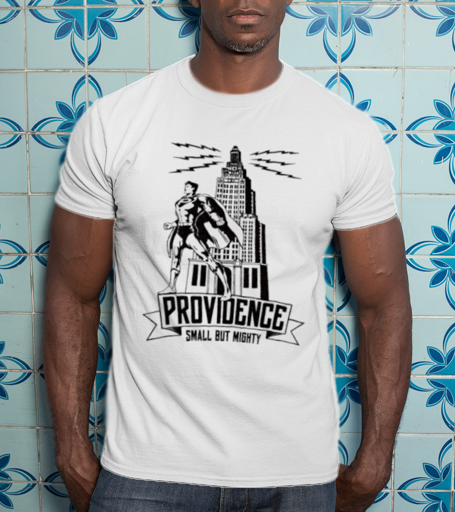 Providence Small But Mighty Superhero City Skyline T-Shirt