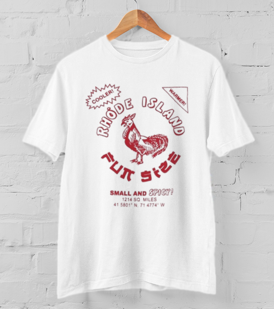 Rhode Island Fun Size Small And Spicy Sriracha Sauce Chicken T-Shirt
