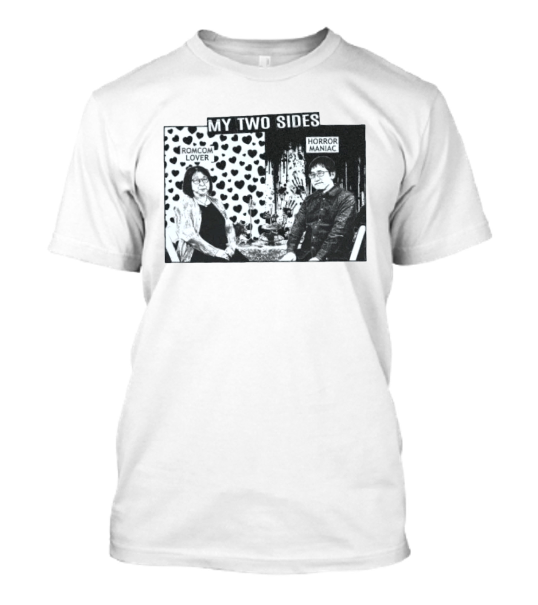 Rumiko Takahashi And Junji Ito My Two Sides Romcom Lover Horror Maniac T-Shirt