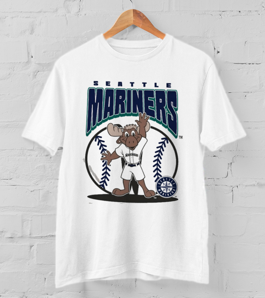 Seattle Mariners Moose Character Youth Mitchell & Ness Mania T-Shirt