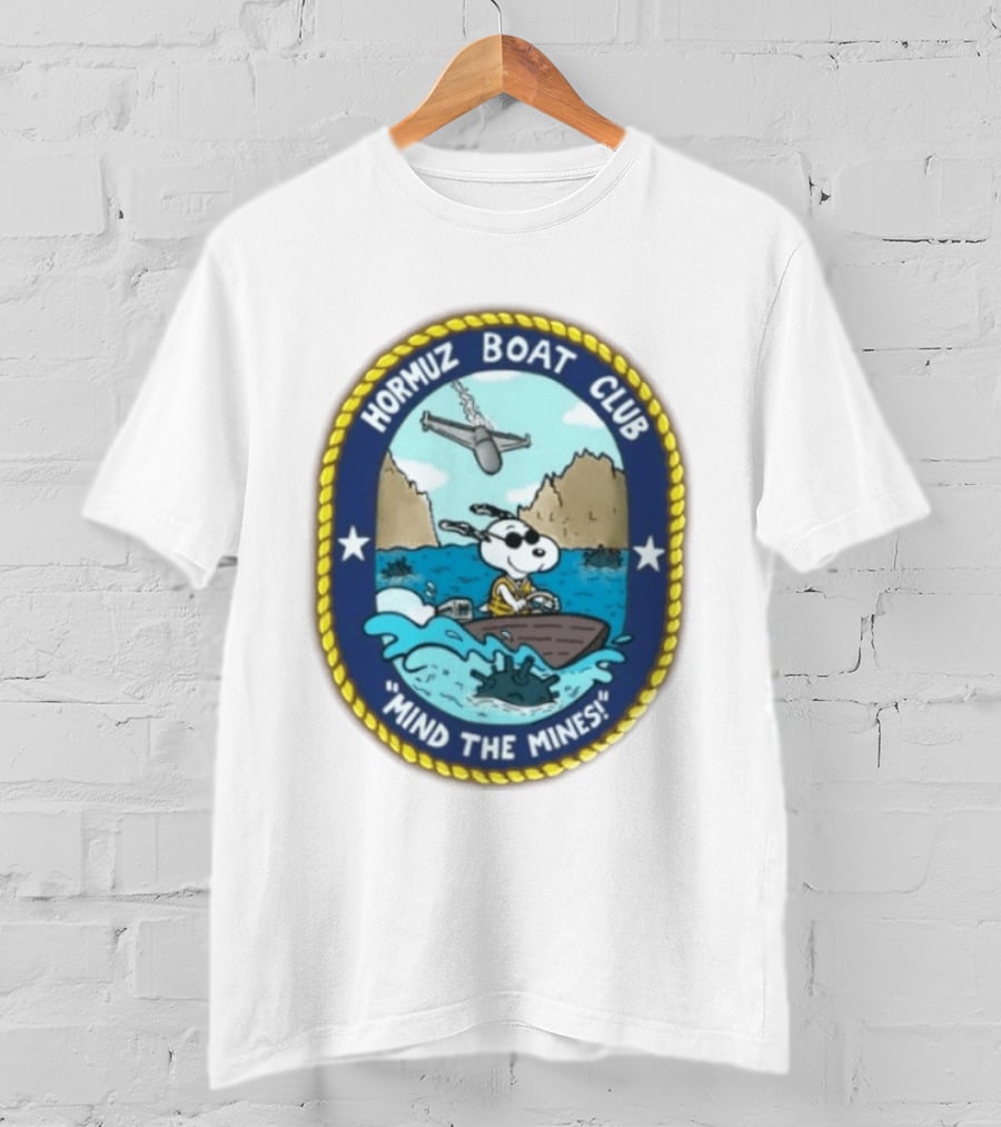 Hormuz Boat Club Snoopy Mind The Mines Marine Adventure Patch T-Shirt