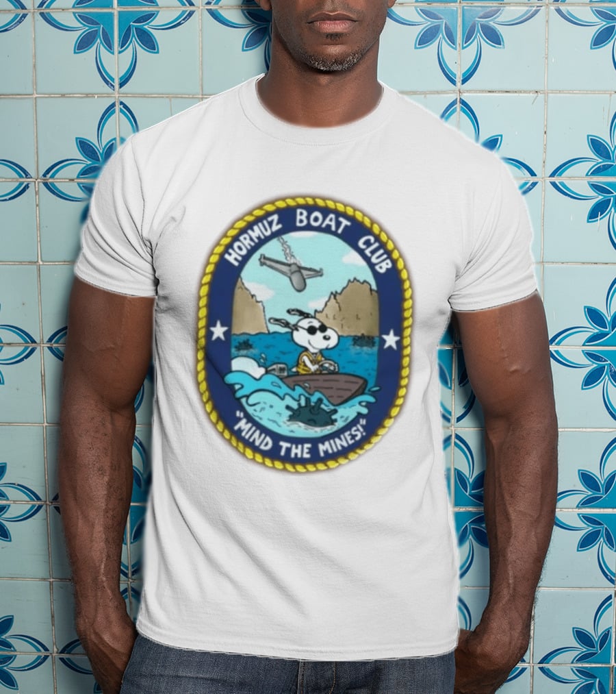 Hormuz Boat Club Snoopy Mind The Mines Marine Adventure Patch T-Shirt