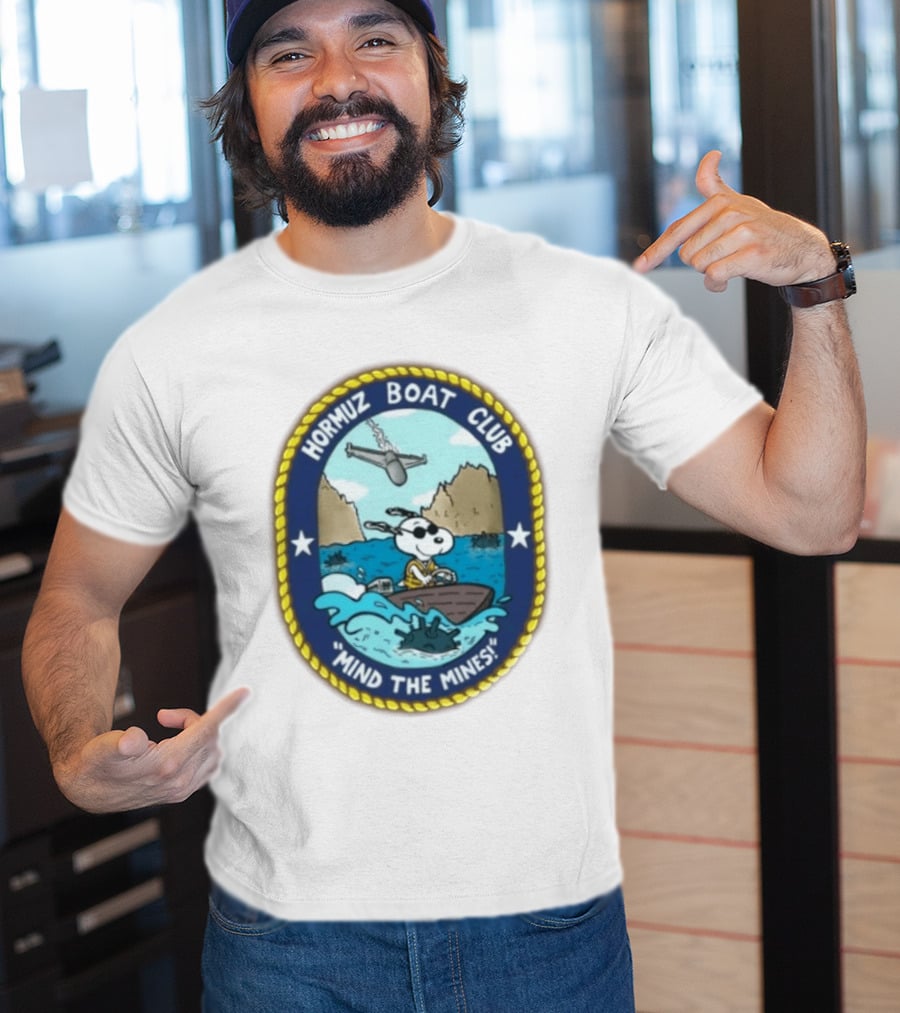 Hormuz Boat Club Snoopy Mind The Mines Marine Adventure Patch T-Shirt