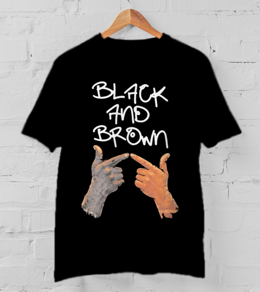 Black And Brown Hand Gesture Unity Solidarity T-Shirt