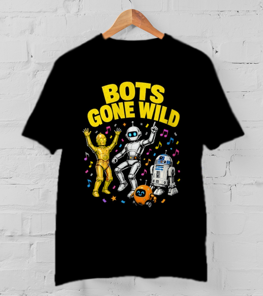 Bots Gone Wild With Star Wars Droids C 3PO R2 D2 Celebration T-Shirt