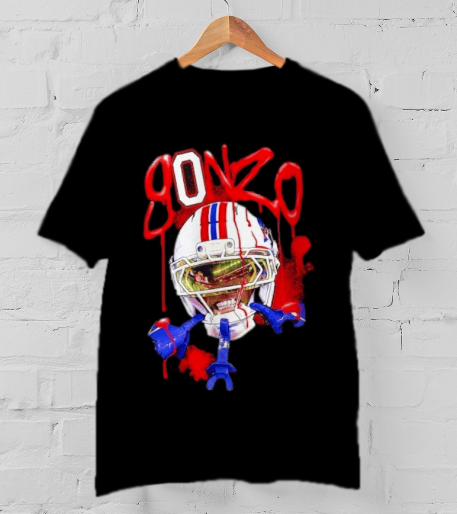 Christian Gonzalez Gonzo New England Patriots Football Helmets And Gear T-Shirt