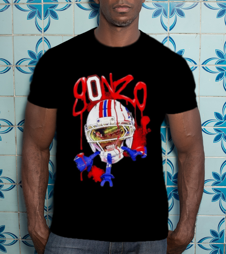 Christian Gonzalez Gonzo New England Patriots Football Helmets And Gear T-Shirt