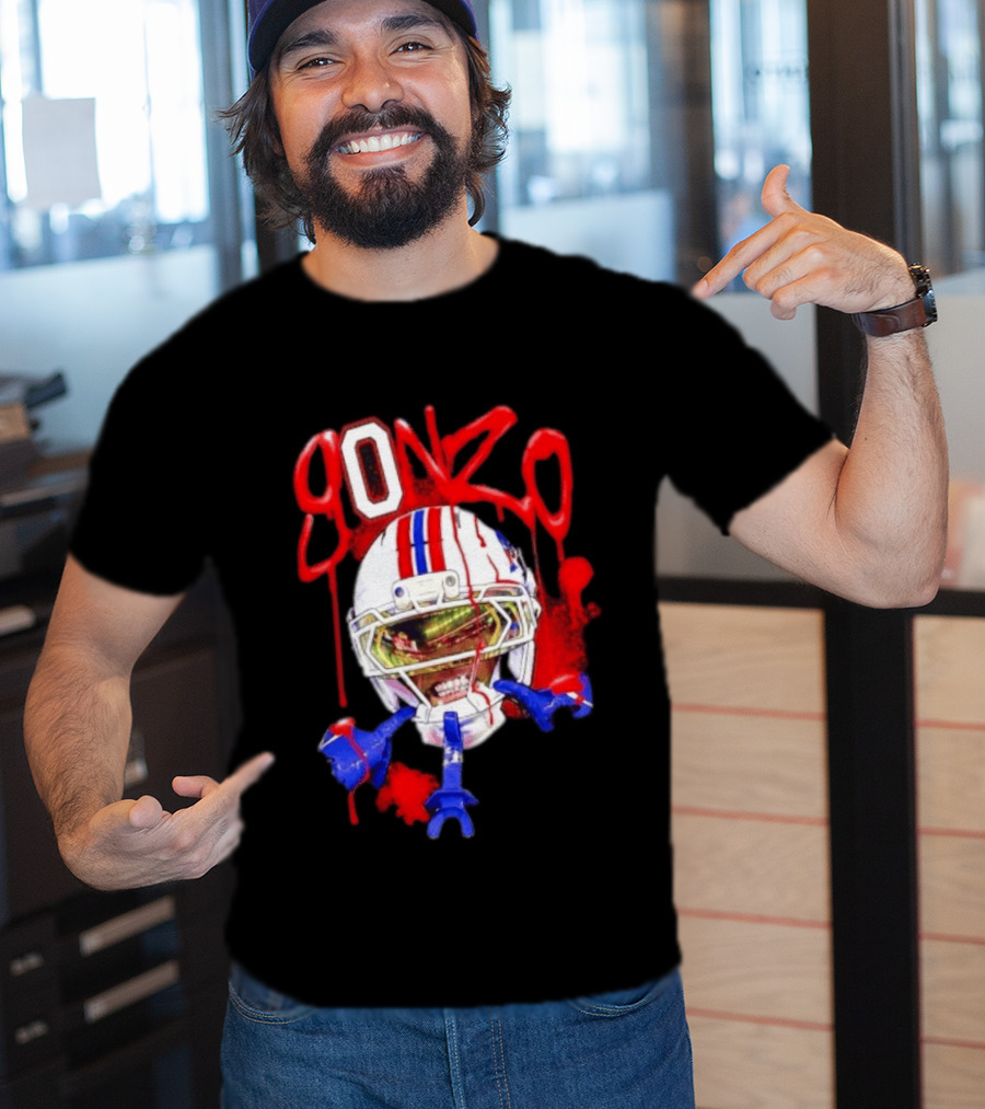 Christian Gonzalez Gonzo New England Patriots Football Helmets And Gear T-Shirt