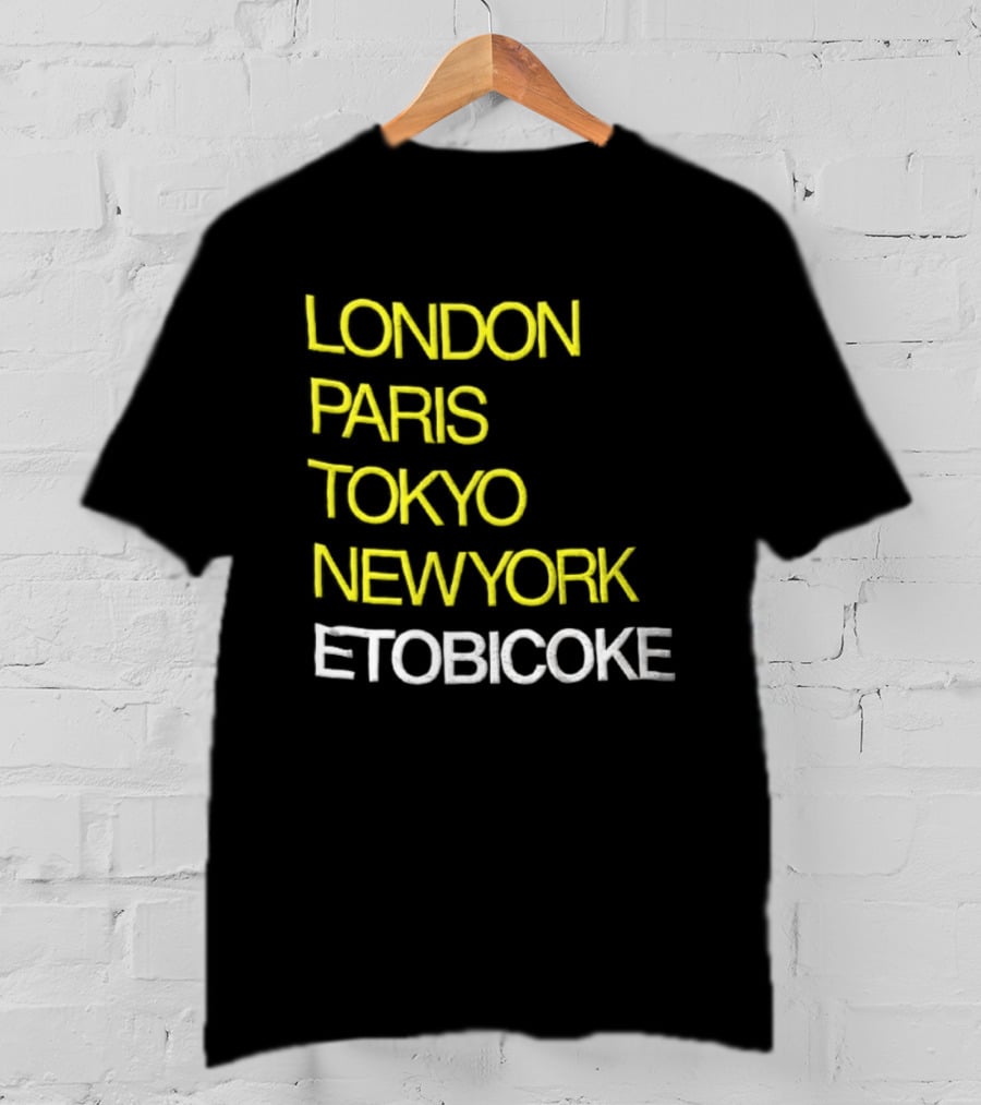 London Paris Tokyo NewYork Etobicoke City Travel Destination Landmark T-Shirt