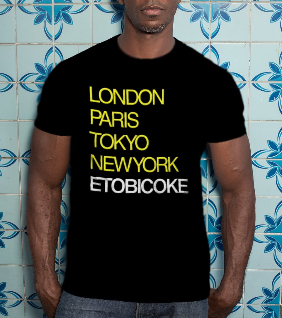 London Paris Tokyo NewYork Etobicoke City Travel Destination Landmark T-Shirt