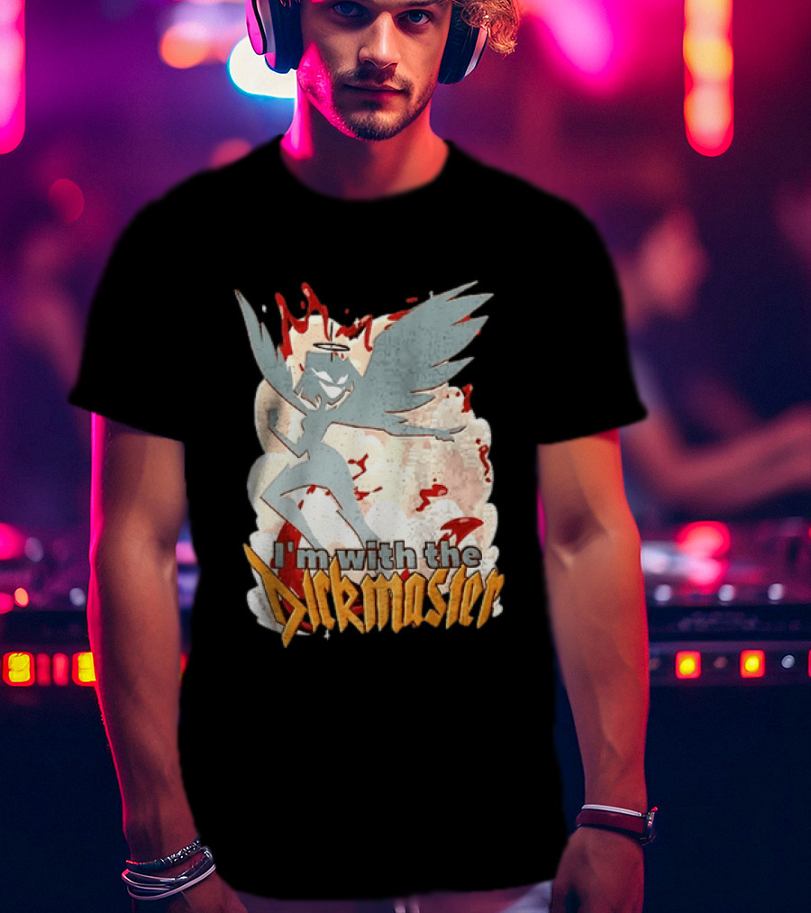 I'm With The Dickmaster Lute Hazbin Hotel Winged T-Shirt
