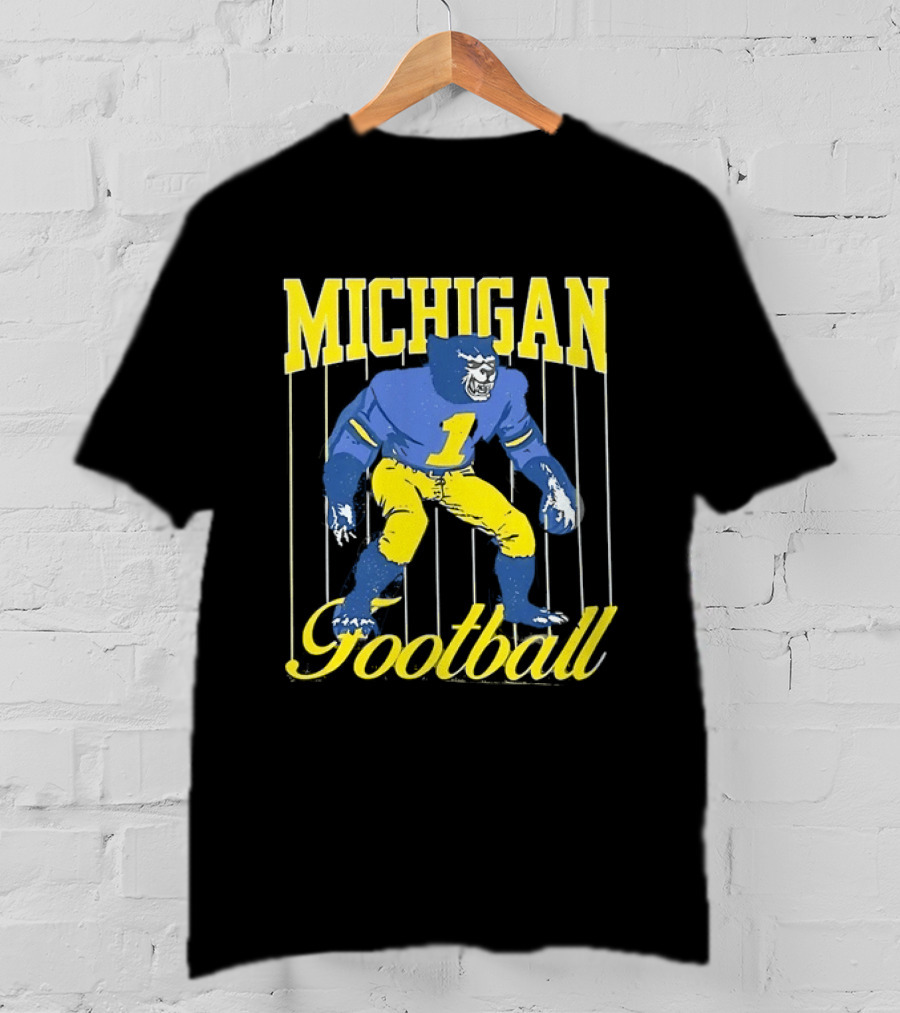 Michigan Football Wolverine Number One Classic Sports T-Shirt