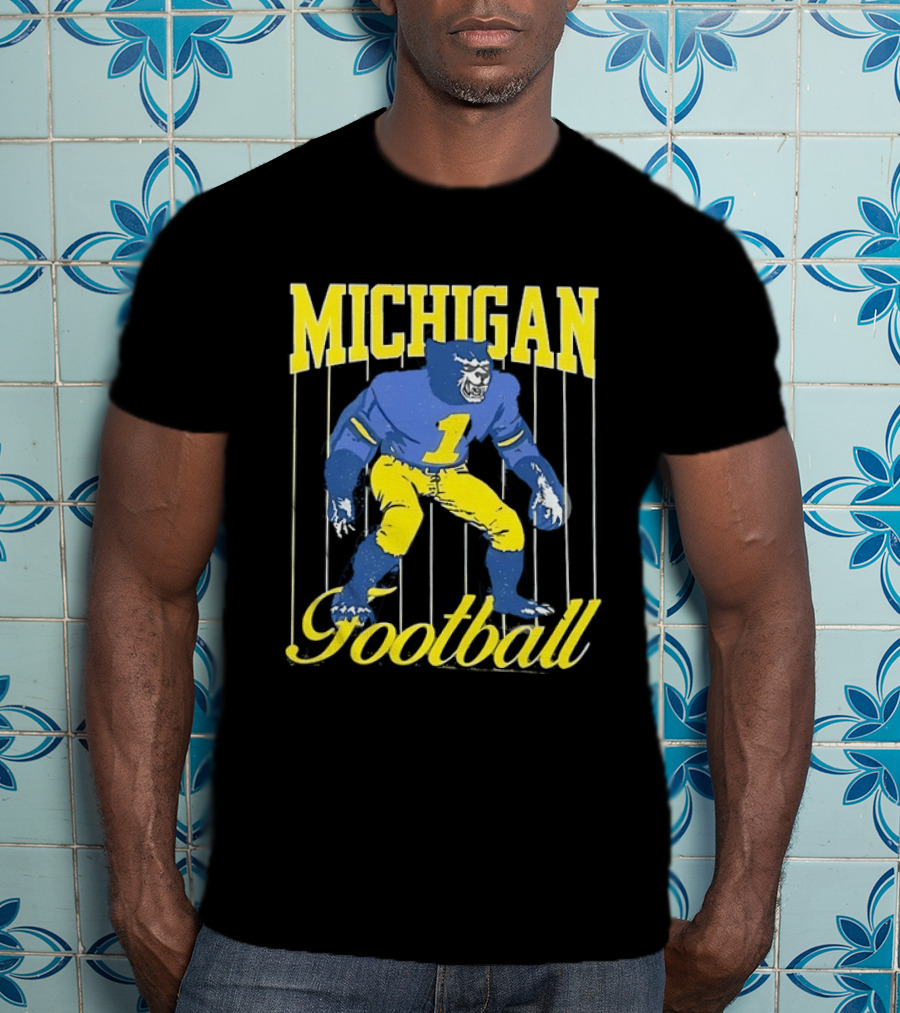 Michigan Football Wolverine Number One Classic Sports T-Shirt