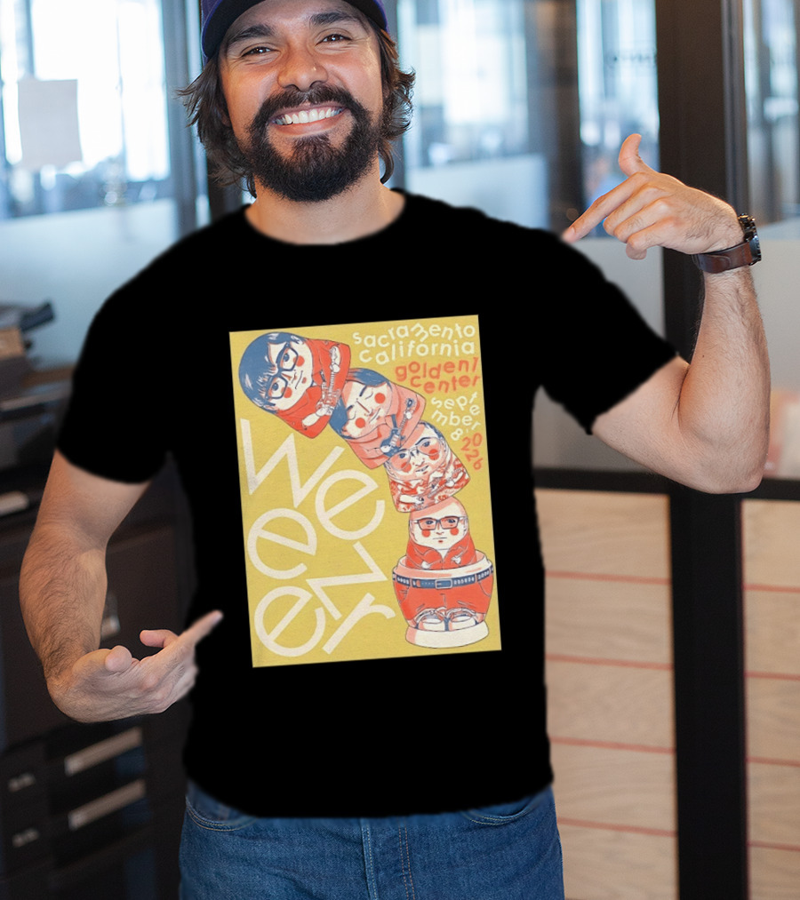 Sacramento California Golden 1 Center September 8 2026 Weezer Concert Matryoshka Dolls T-Shirt