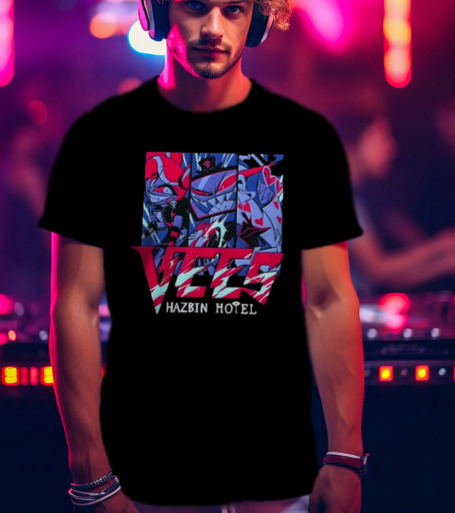 Vees Hazbin Hotel Cartoon Demon Characters T-Shirt