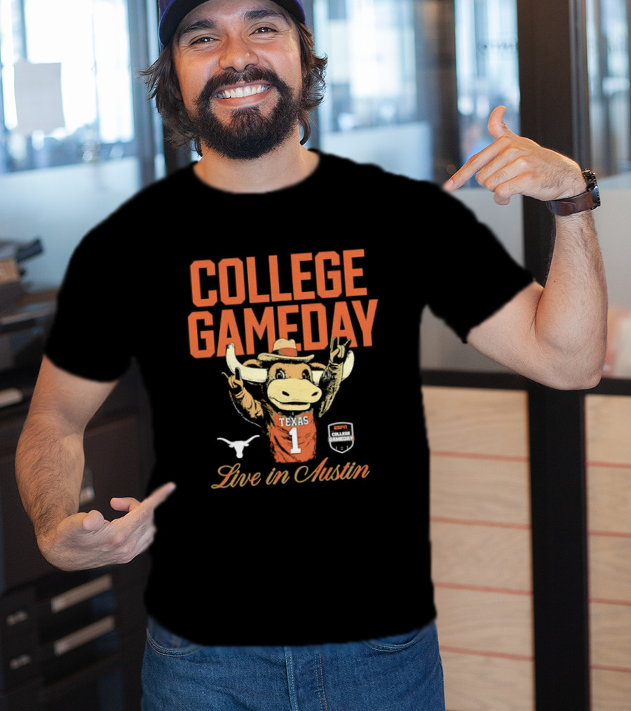 College Gameday Live In Austin Texas Longhorns Number 1 T-Shirt