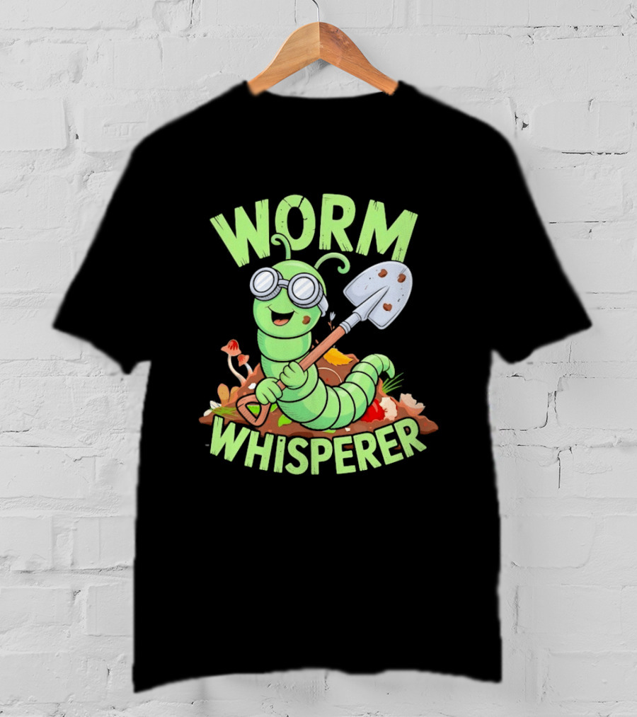 Worm Whisperer Compost Gardening Enthusiast Worm T-Shirt