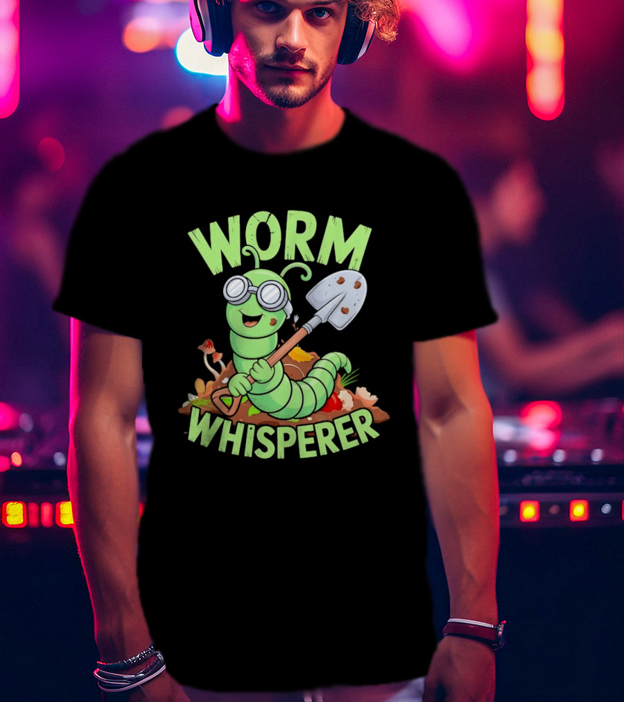 Worm Whisperer Compost Gardening Enthusiast Worm T-Shirt