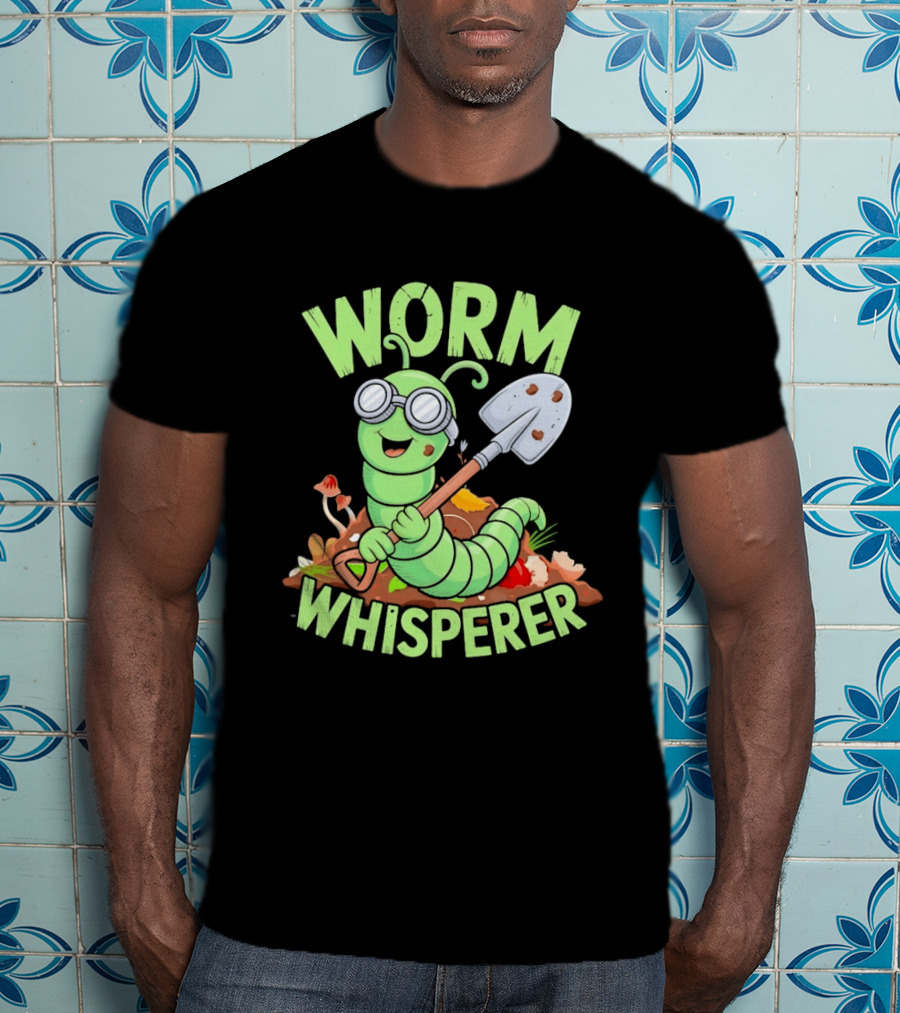 Worm Whisperer Compost Gardening Enthusiast Worm T-Shirt