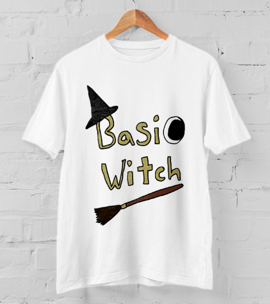 Basic Witch Halloween Witch Hat Broomstick T-Shirt