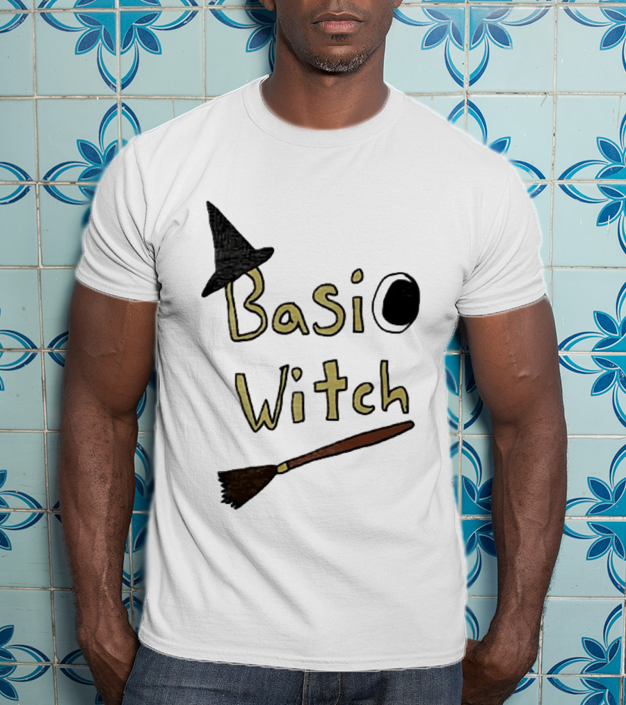 Basic Witch Halloween Witch Hat Broomstick T-Shirt