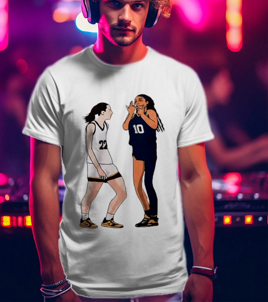 Caitlin Clark Angel Reese Basketball Rivalry 22 Vs 10 T-Shirt