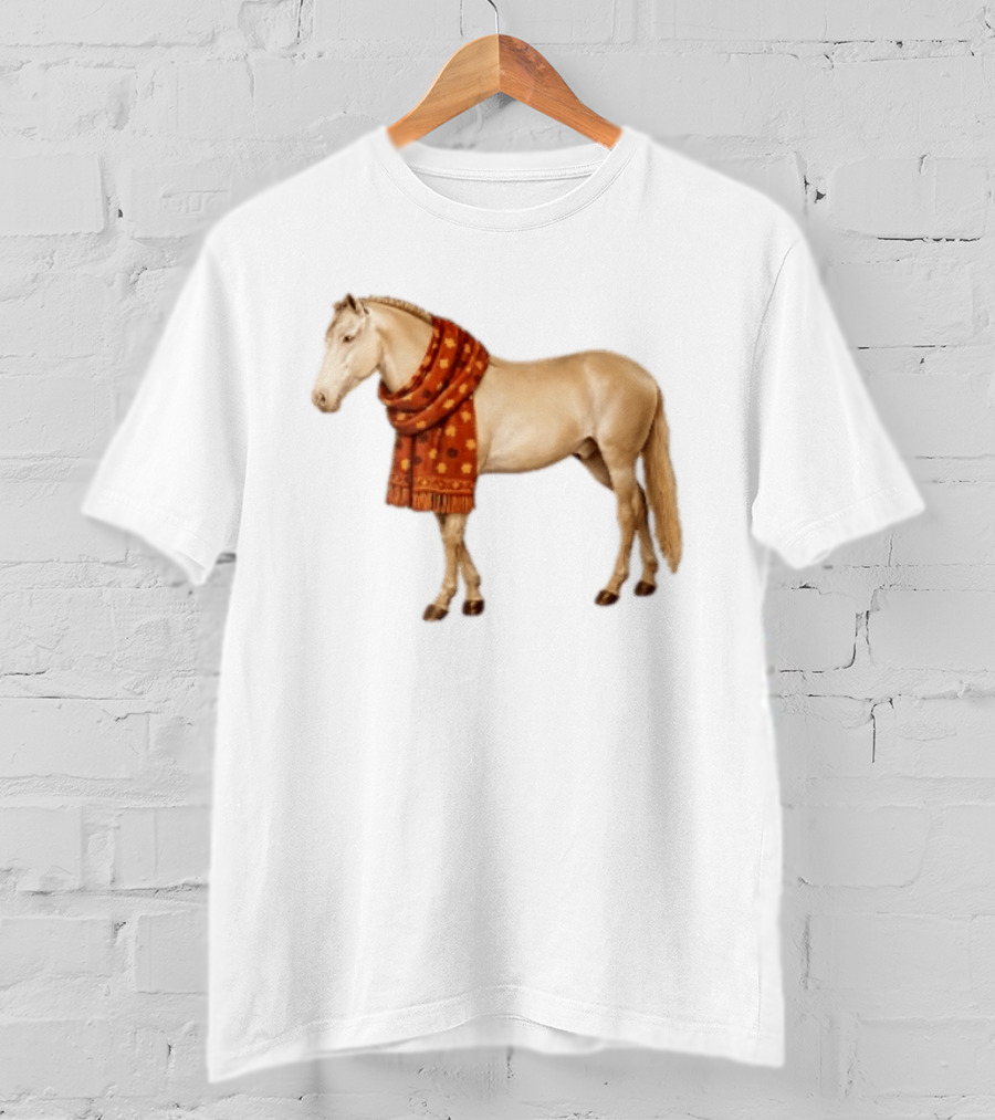 Did Someone Say Pumpkin Spice Latte Palomino Horse Autumn Leaf Scarf T-Shirt