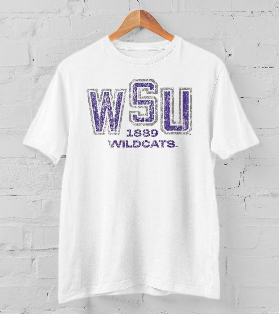 WSU Wildcats 1889 Washington State University Distressed T-Shirt