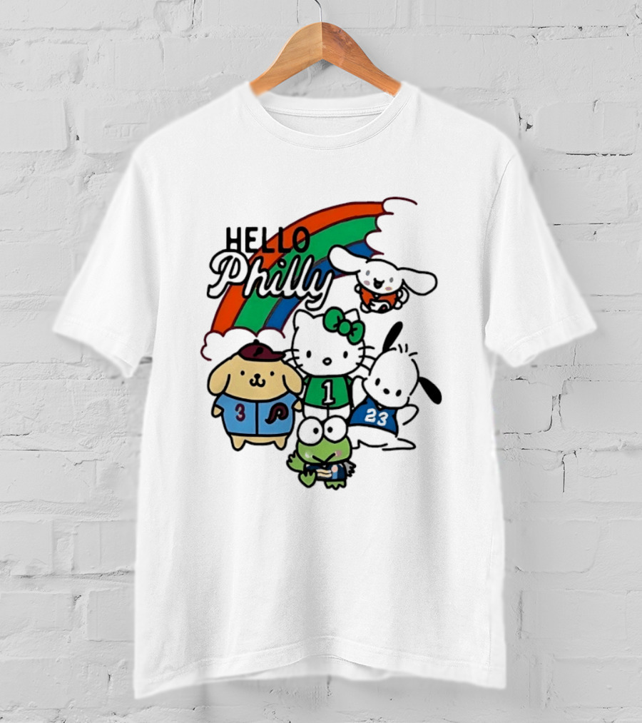 Hello Philly Sanrio Characters Rainbow Sports Team T-Shirt