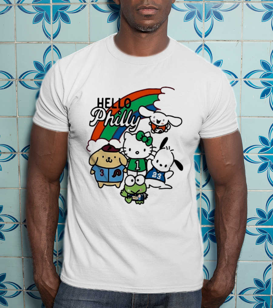 Hello Philly Sanrio Characters Rainbow Sports Team T-Shirt