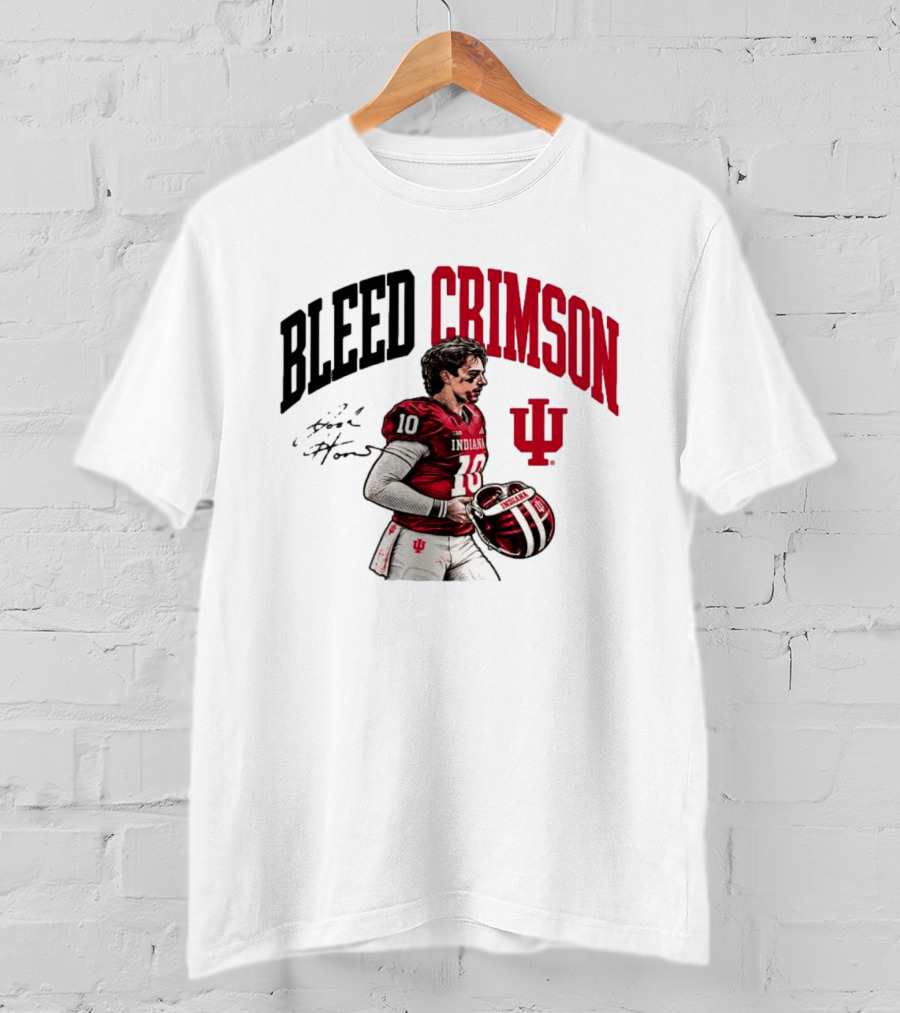 Bleed Crimson Indiana Josh Hoover IU Football T-Shirt