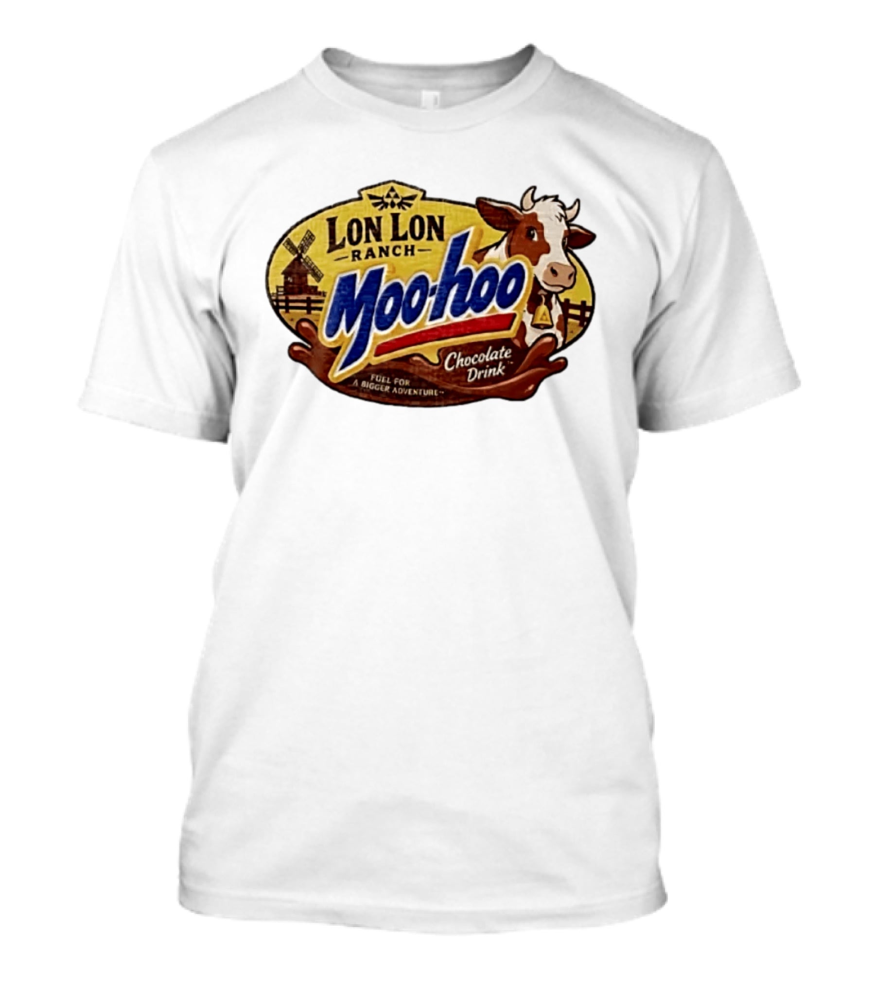 Lon Lon Ranch Moo Hoo Chocolate Drink Fuel For A Bigger Adventure Legend Of Zelda T-Shirt