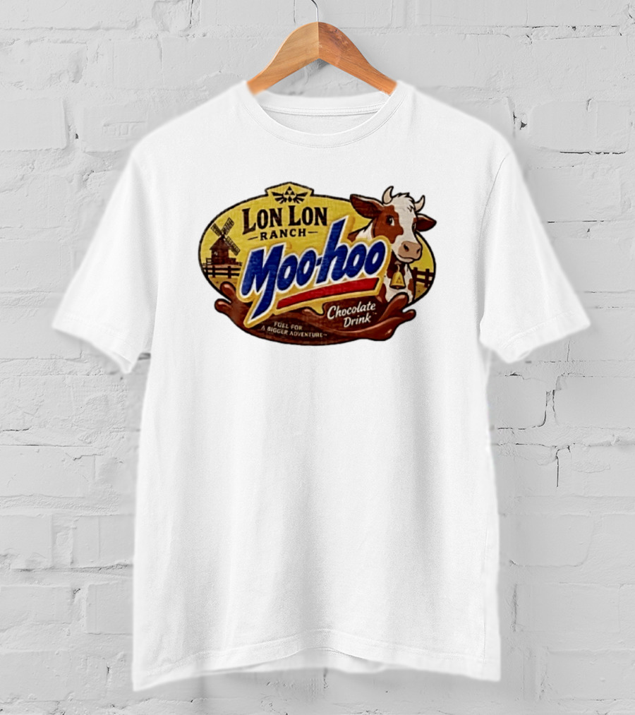 Lon Lon Ranch Moo Hoo Chocolate Drink Fuel For A Bigger Adventure Legend Of Zelda T-Shirt