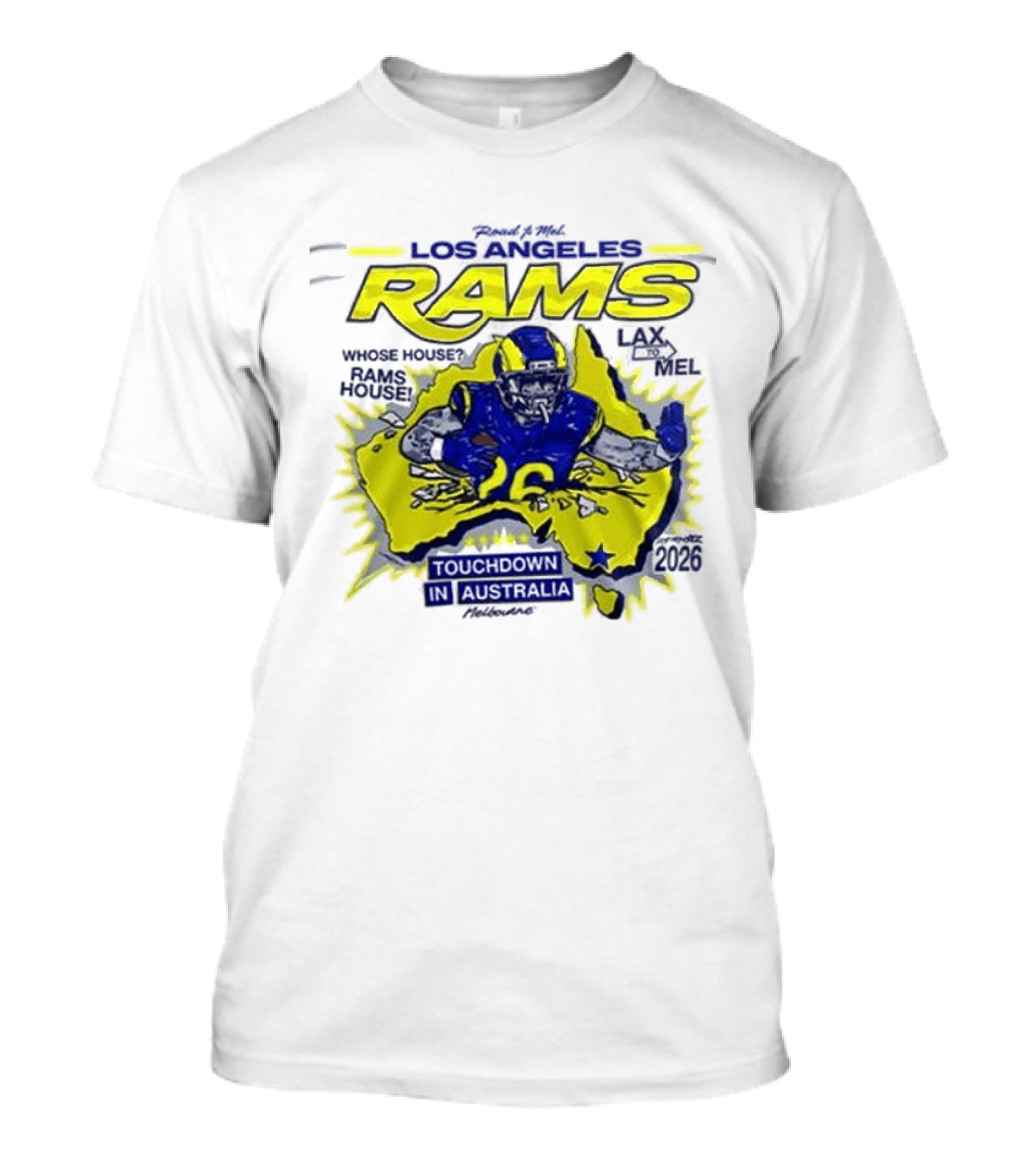 Los Angeles Rams Touchdown Fans Support Down Under Australia T-Shirt
