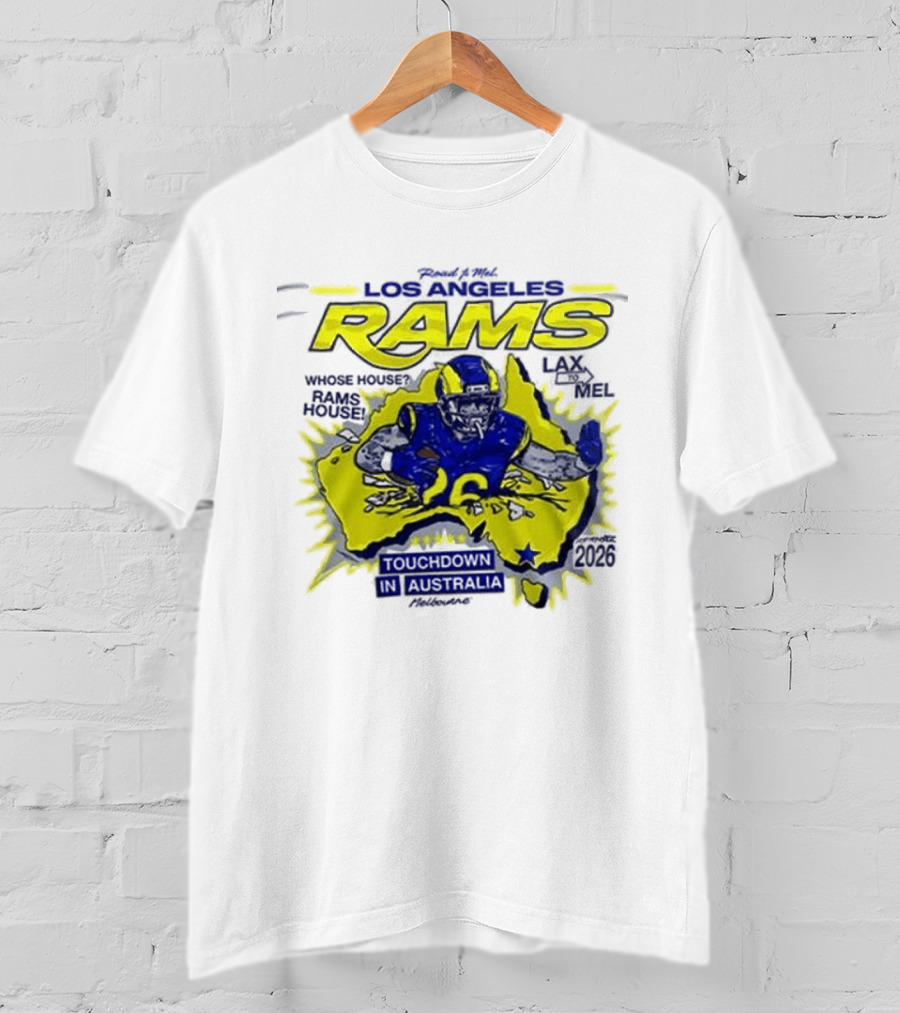 Los Angeles Rams Touchdown Fans Support Down Under Australia T-Shirt