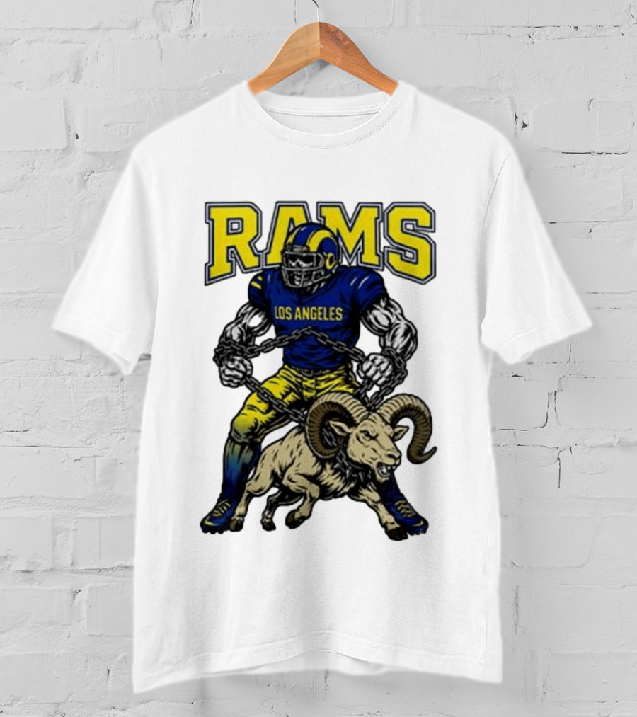 Los Angeles Rams Chain Wielding Mascot Power T-Shirt