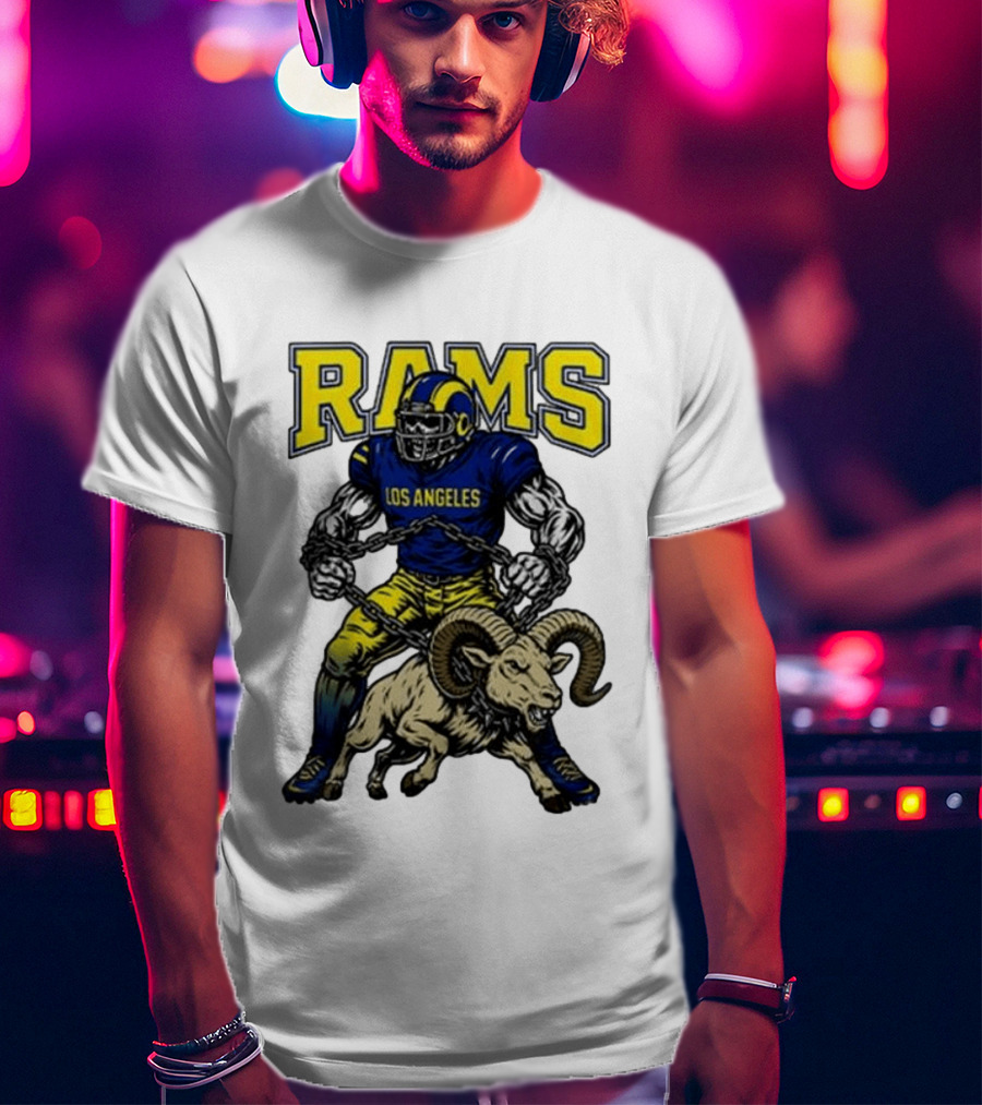 Los Angeles Rams Chain Wielding Mascot Power T-Shirt