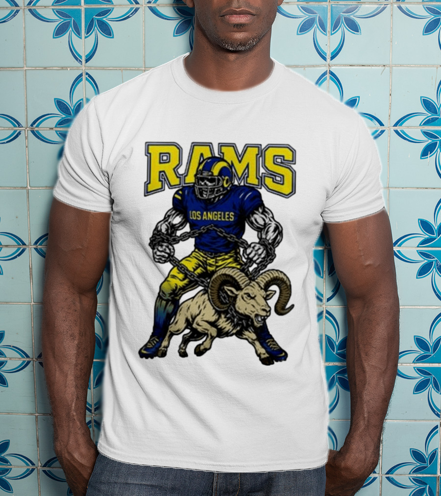 Los Angeles Rams Chain Wielding Mascot Power T-Shirt