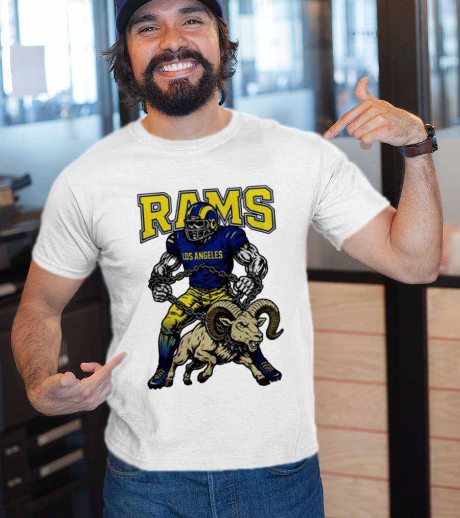 Los Angeles Rams Chain Wielding Mascot Power T-Shirt