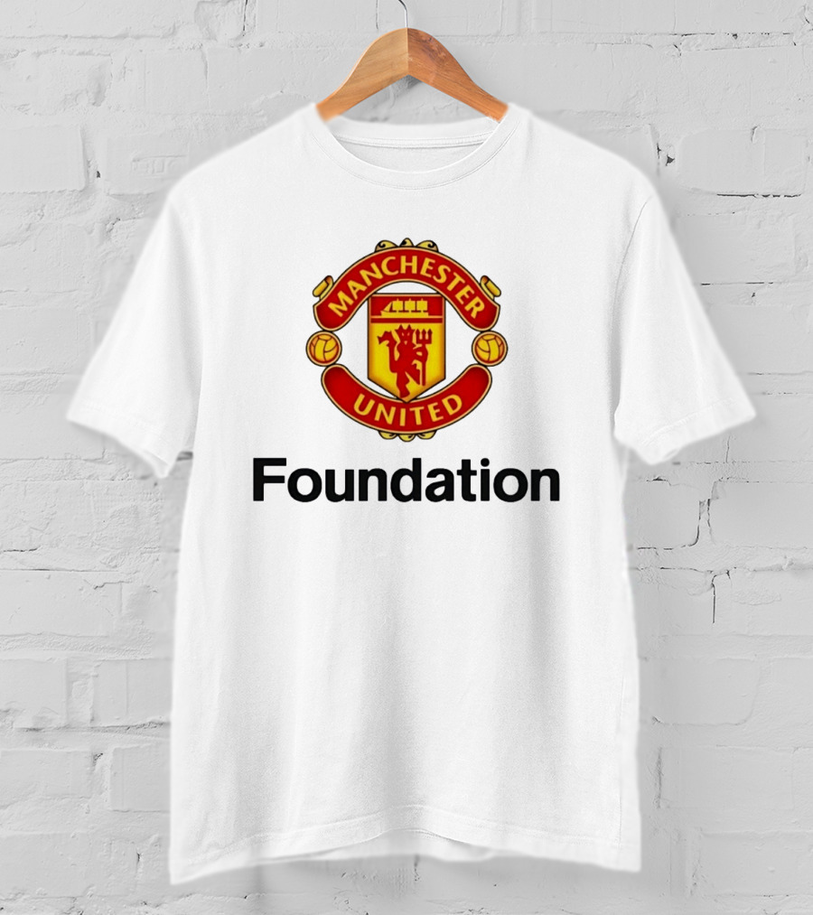 Manchester United Foundation Logo Man Utd Charity Football Initiative T-Shirt