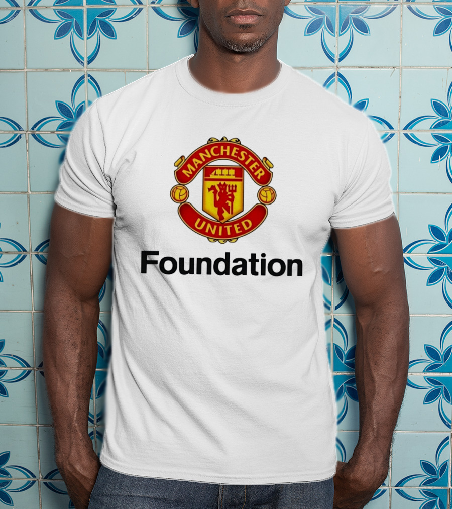 Manchester United Foundation Logo Man Utd Charity Football Initiative T-Shirt