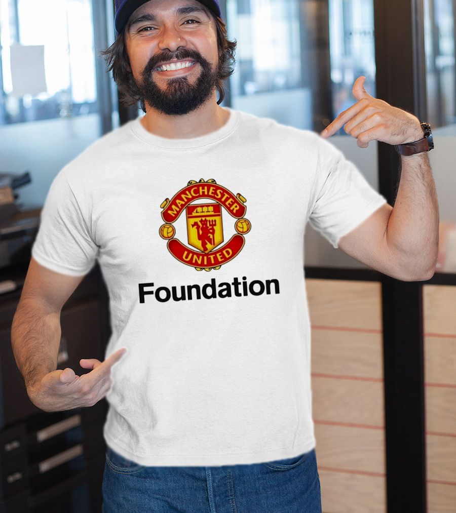 Manchester United Foundation Logo Man Utd Charity Football Initiative T-Shirt