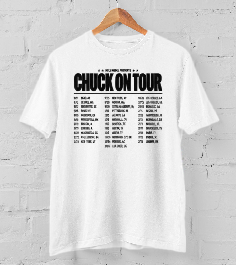 Role Model Presents Chuck On Tour 2026 Timely Party Dates And Cities List T-Shirt